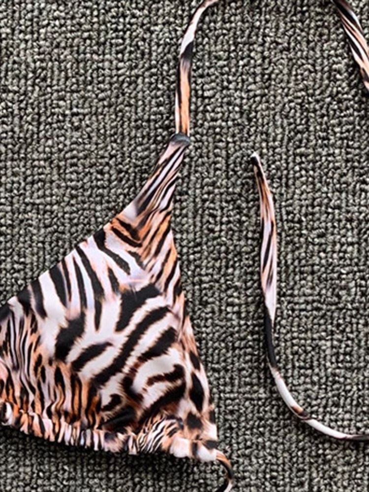 Biquíni Feminino Com Estampa De Leopardo Sexy