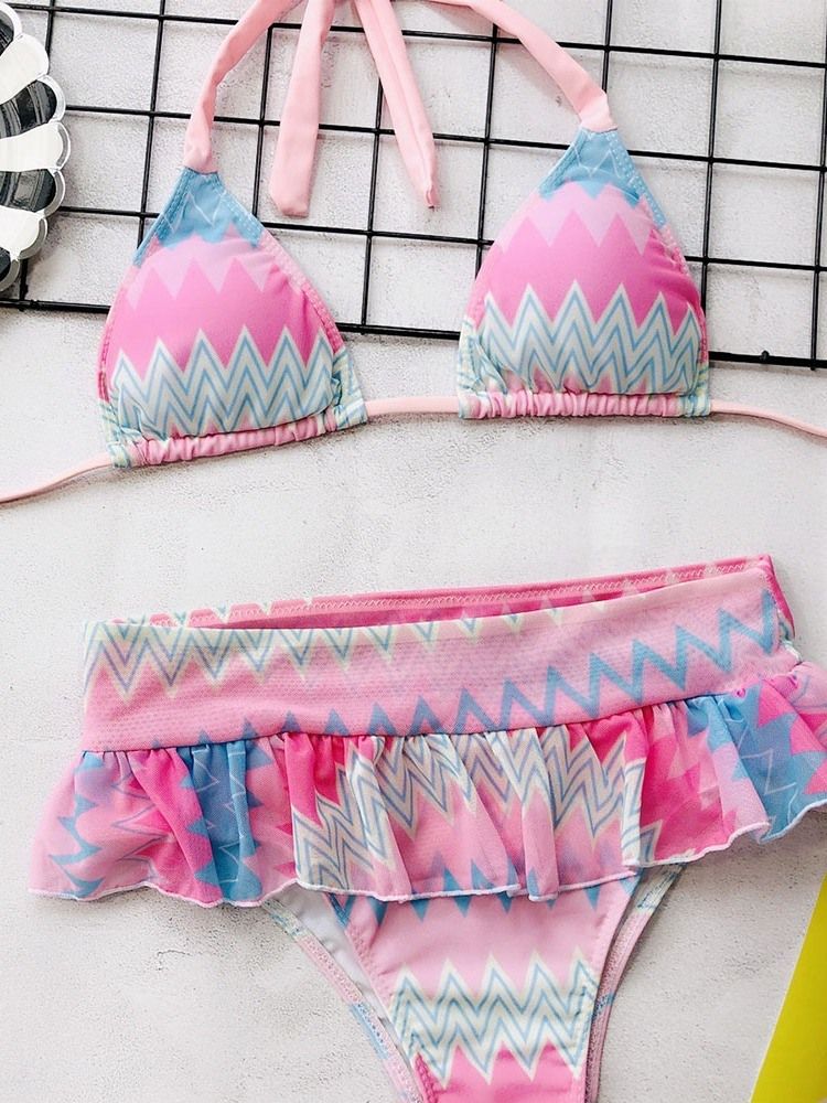 Conjunto De Biquíni Feminino Com Cordões Coloridos