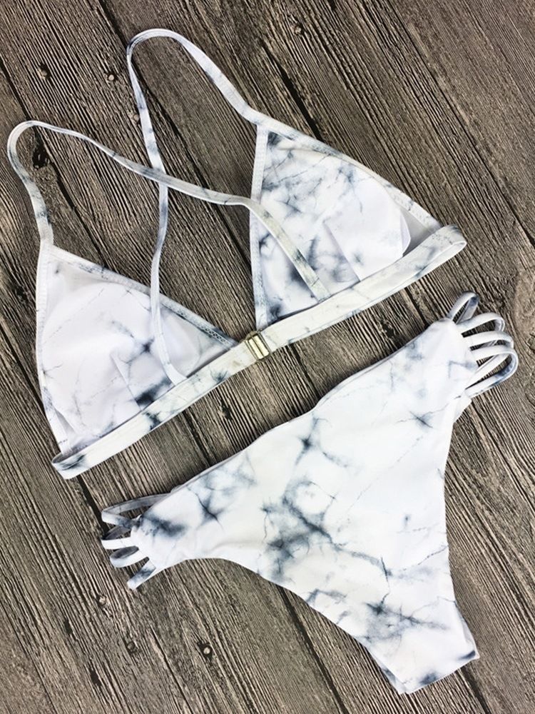 Conjunto De Biquíni Feminino Com Estampa Moda Praia