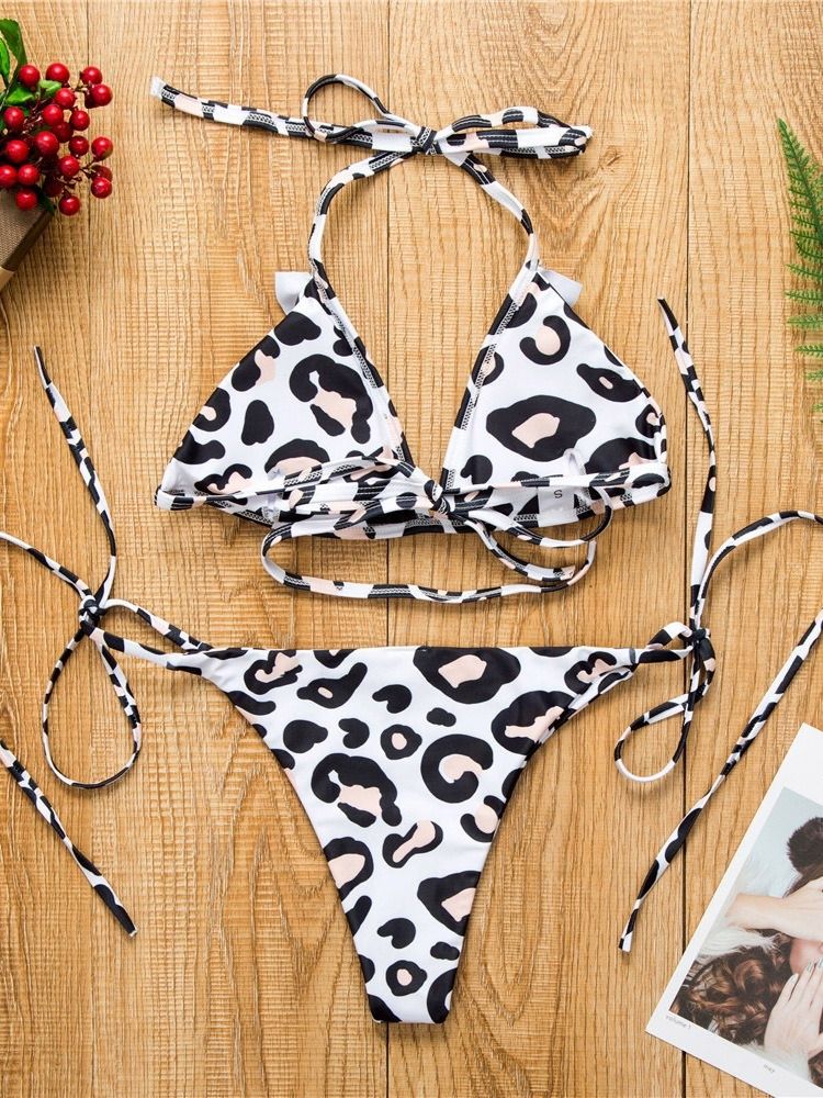 Conjunto De Biquíni Feminino Leopard Beach Look