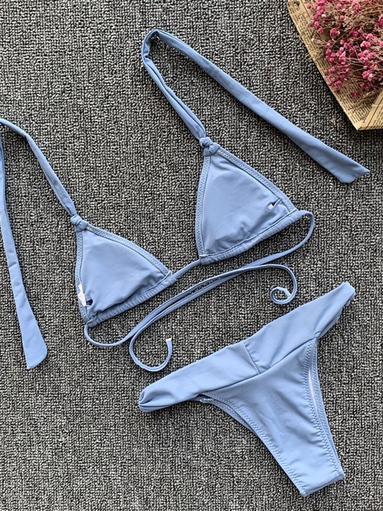 Conjunto De Biquíni Feminino Maiô Sexy Plissado Elástico De Renda