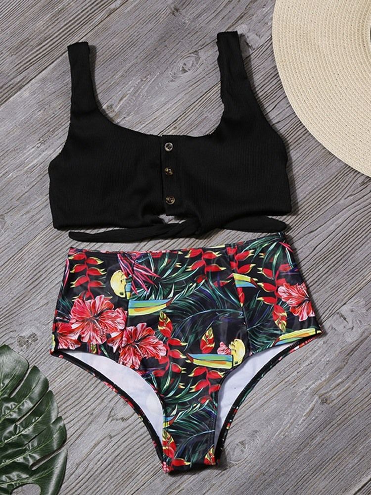 Conjunto De Biquíni Trajes De Banho Femininos Florais Sexy