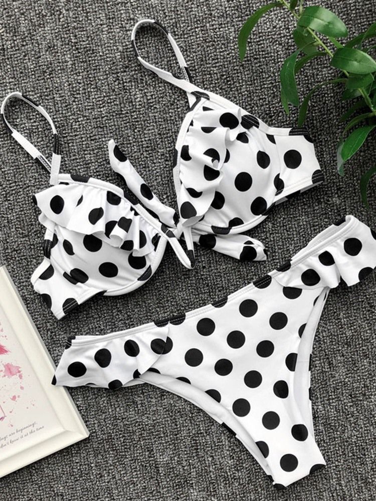 Fato De Banho Sexy Feminino Com Bolinhas