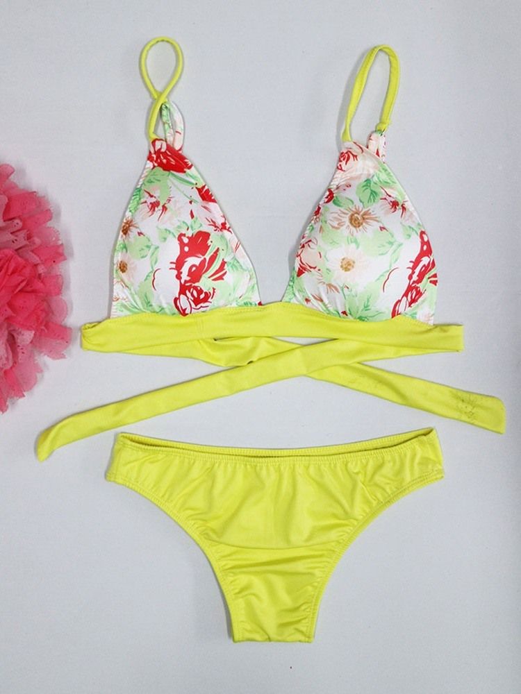 Patchwork Feminino Floral Micro Skimpy Biquíni Sexy