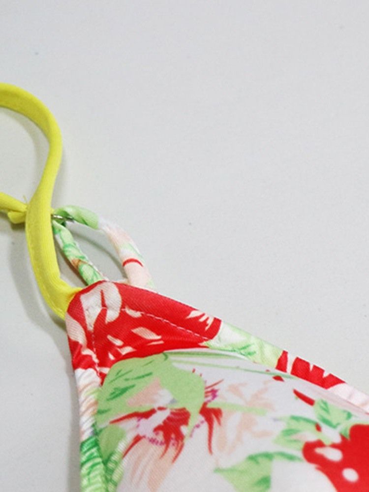 Patchwork Feminino Floral Micro Skimpy Biquíni Sexy