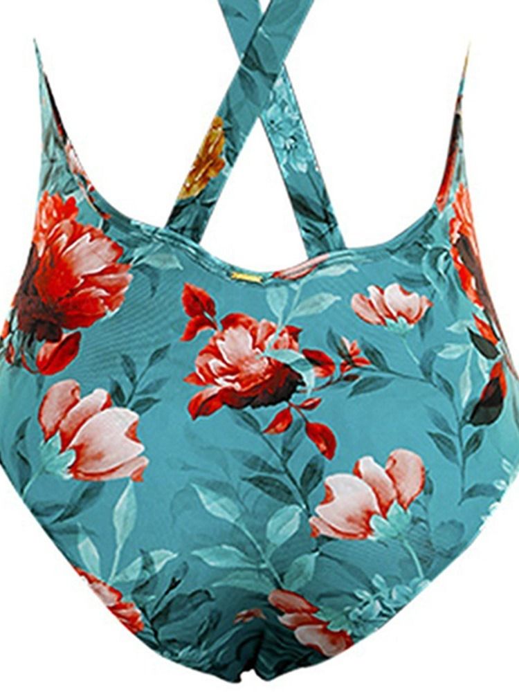 Roupa De Banho Feminina Micro Estampa Floral De Uma Peça