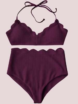 Ternos De Biquíni Feminino Simples Com Renda Até A Cintura Alta