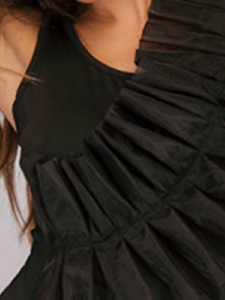 Traje De Banho Feminino Simples Em Patchwork De Uma Peça