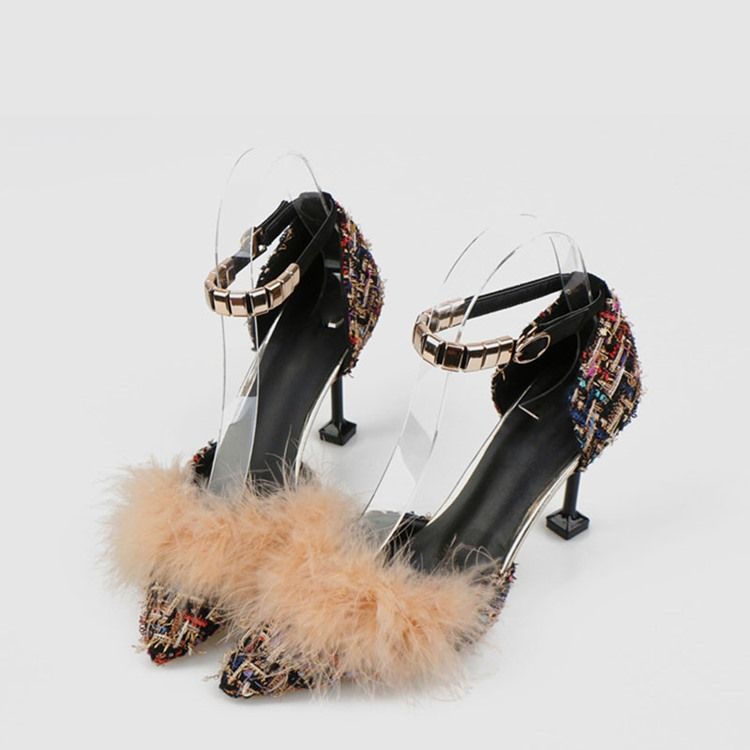 Bombas Femininas De Fivela Estilo Linha Fechada Toe