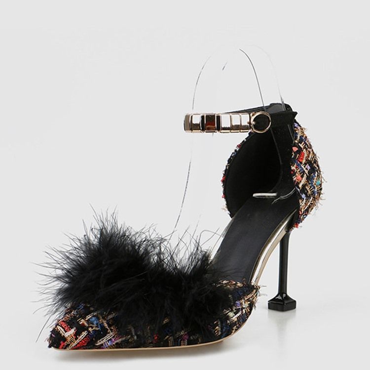 Bombas Femininas De Fivela Estilo Linha Fechada Toe