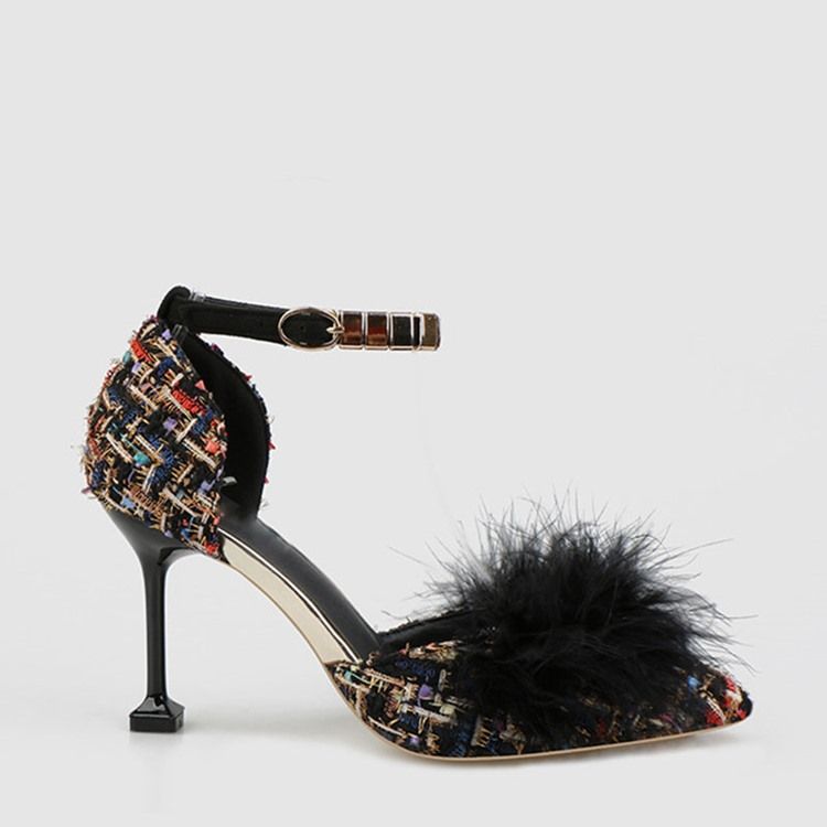 Bombas Femininas De Fivela Estilo Linha Fechada Toe