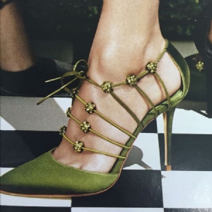 Bombas Femininas De Salto Agulha Com Ponta De Strass Com Ponta De Strass