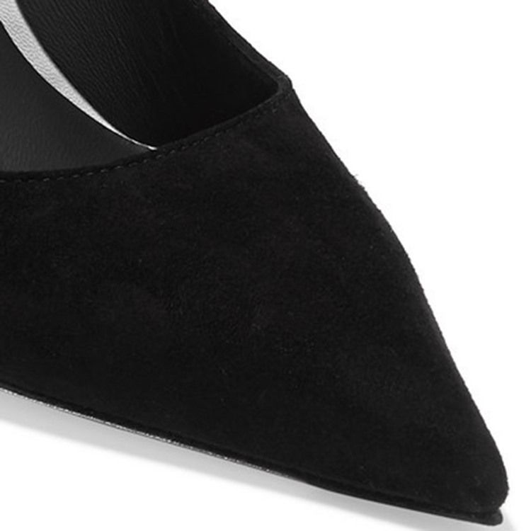 Bombas Femininas De Salto Alto Com Strass Com Ponta De Fivela Pontuda