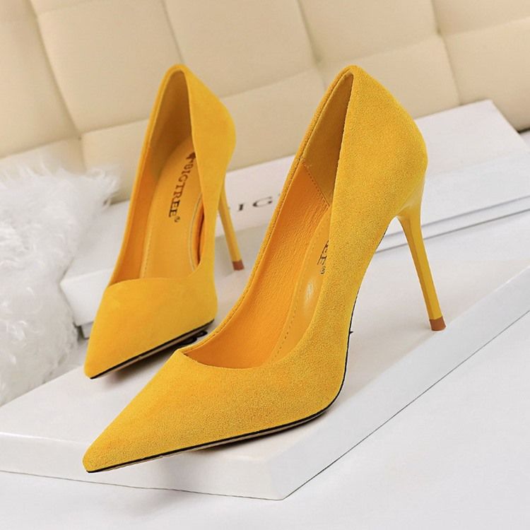 Sapatos Femininos De Salto Agulha Ponta Apontada Salto Ultra-alto (≥8cm)