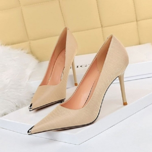 Sapatos Finos De Retalhos Femininos Com Bico Fino De Lantejoulas E Salto Agulha