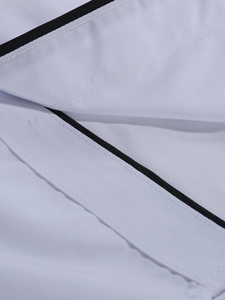 Bloco De Cores Camisas Masculinas Casuais De Botão Simples