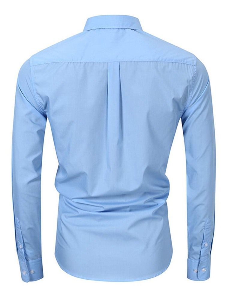 Bolso De Lapela Ol Masculino Camisa Slim Com Peito Único