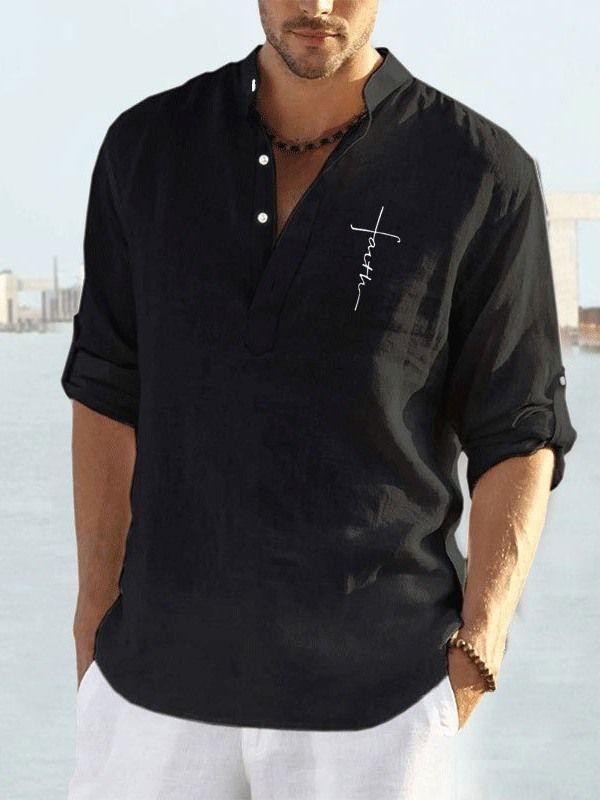Camisa Casual Masculina De Botão