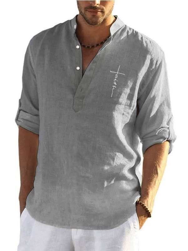 Camisa Casual Masculina De Botão