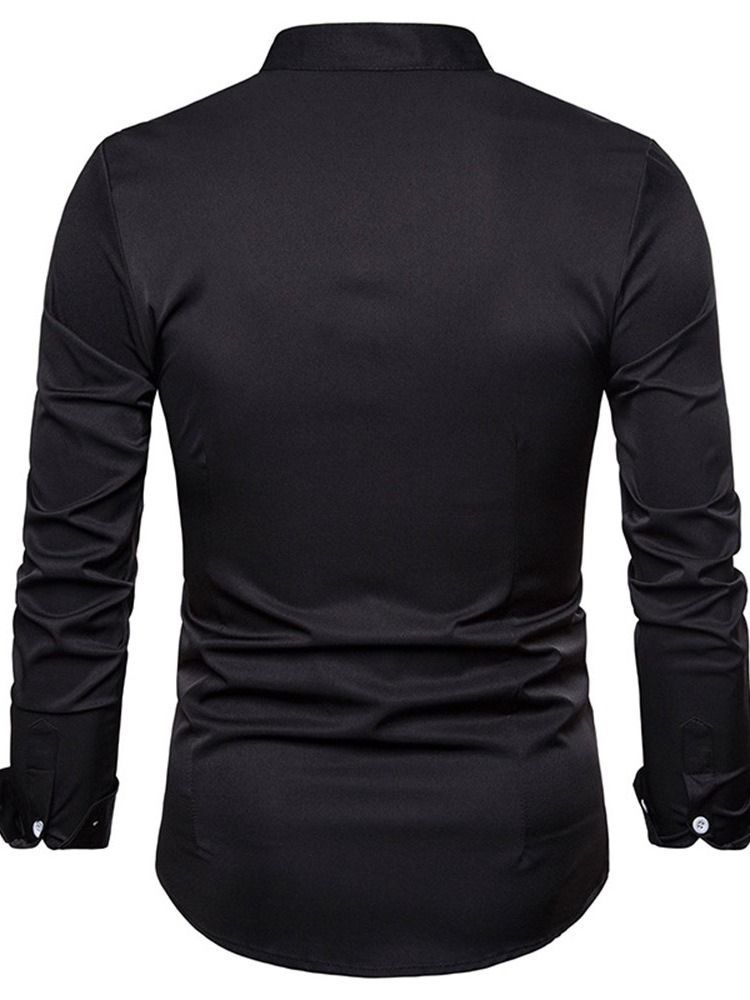 Camisa Casual Masculina De Botão De Colarinho