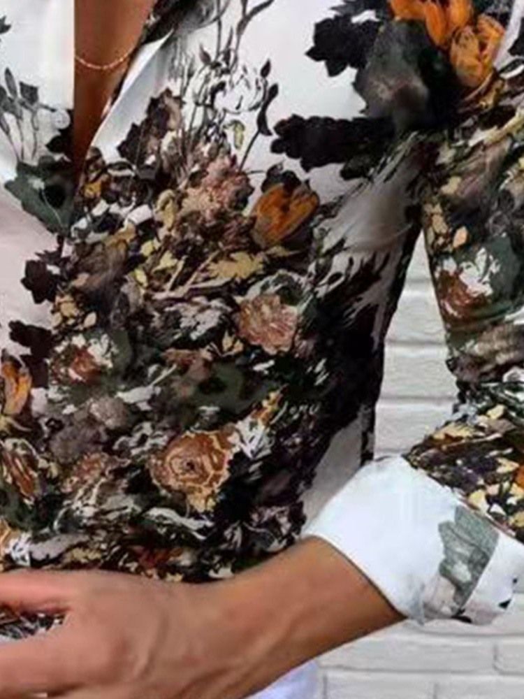 Camisa Masculina Casual Estampada De Lapela Slim