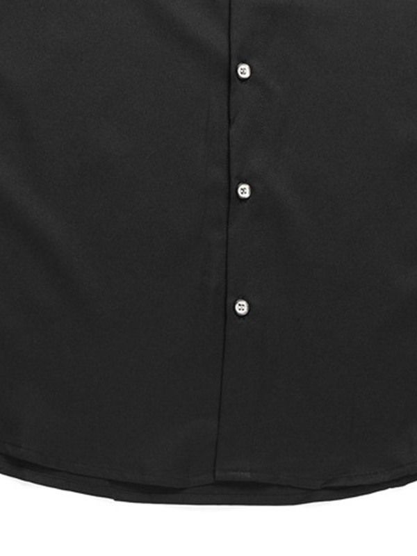 Camisa Masculina De Estampa Floral Casual Slim Com Peito Único