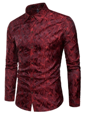 Camisa Masculina De Lapela De Algodão