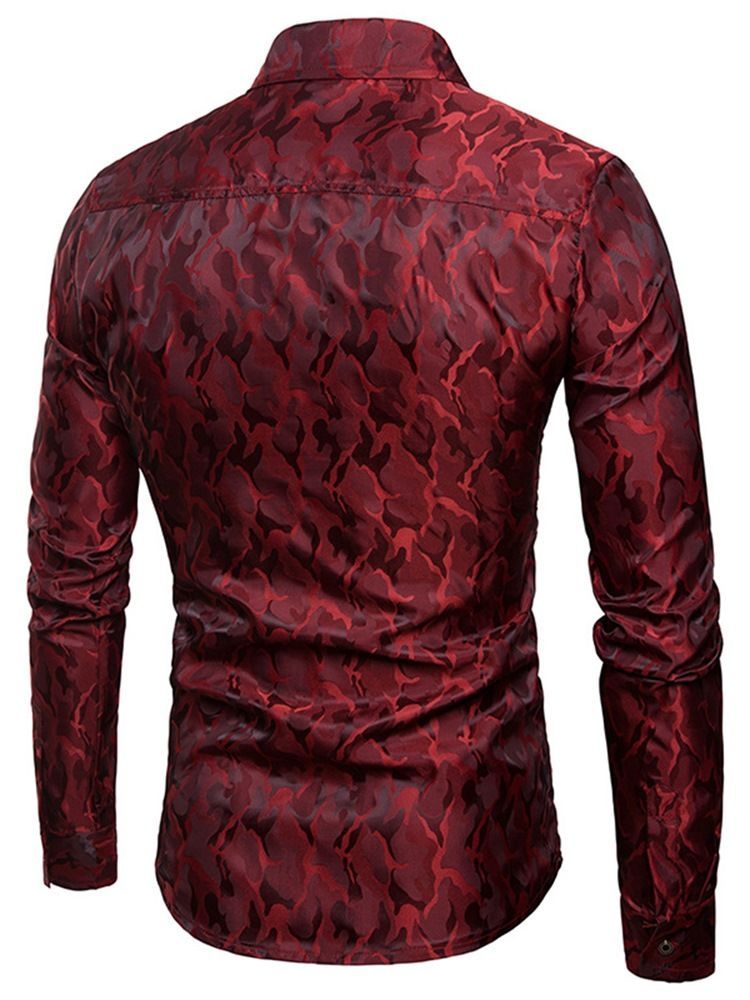 Camisa Masculina De Lapela De Algodão