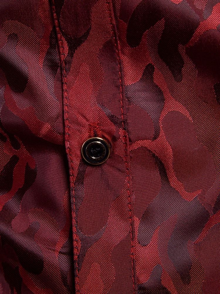 Camisa Masculina De Lapela De Algodão
