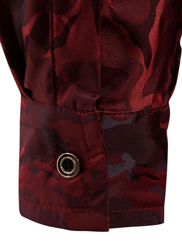 Camisa Masculina De Lapela De Algodão