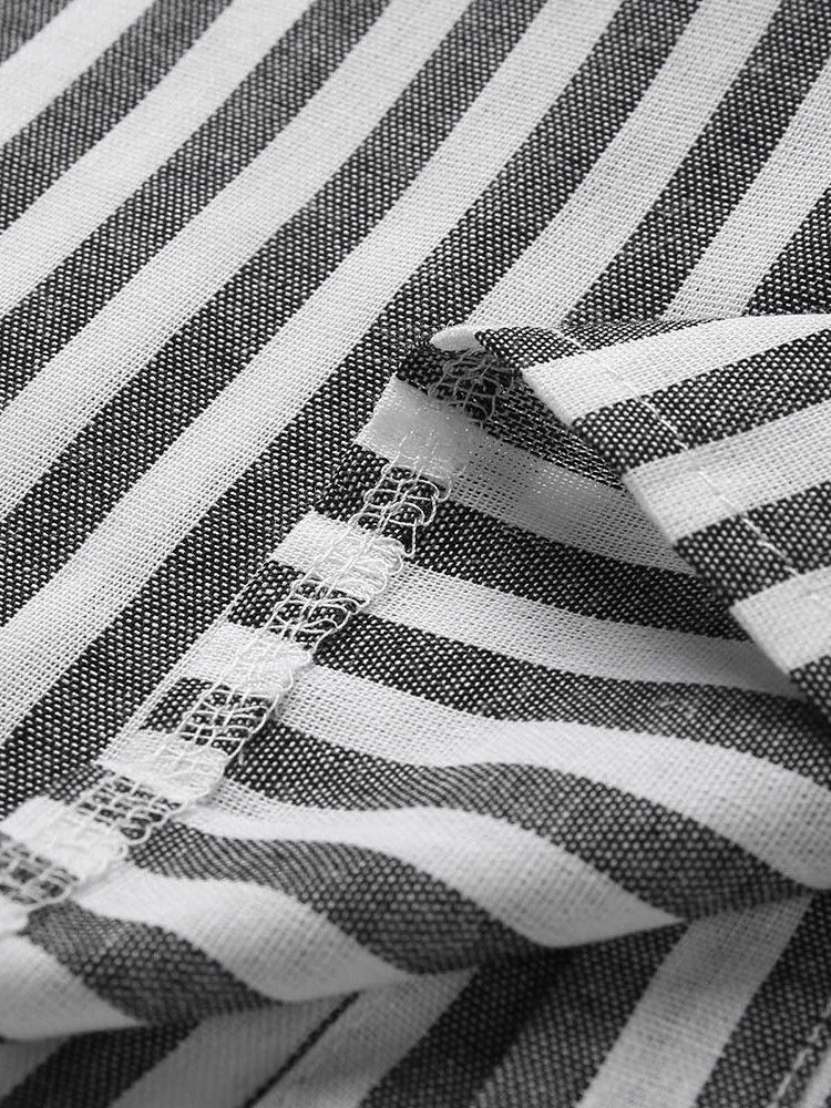 Camisa Masculina De Peito Único Com Listra Listrada De Lapela