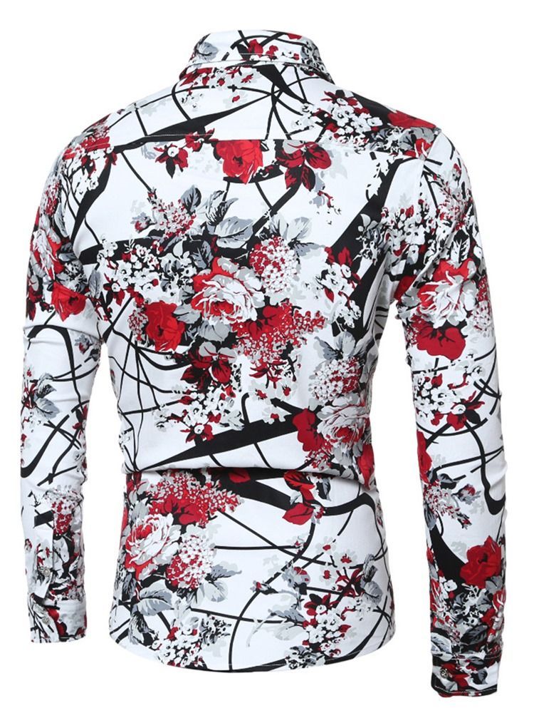 Camisa Masculina Slim Com Estampa De Qualidade Vogue