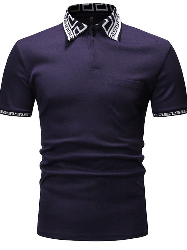 Camisa Polo Masculina Estampada Casual