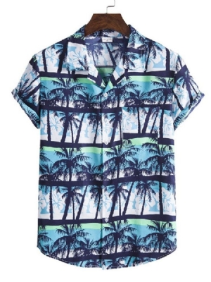Camisa Slim Masculina Lapela Floral Europeia De Peito Único