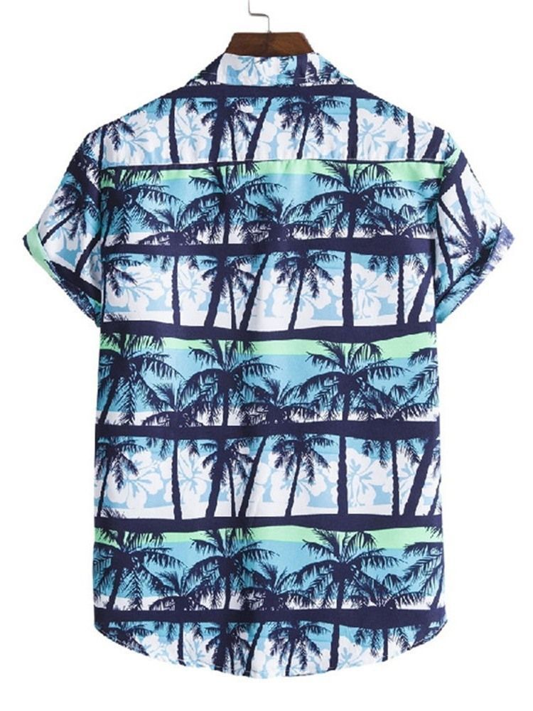 Camisa Slim Masculina Lapela Floral Europeia De Peito Único