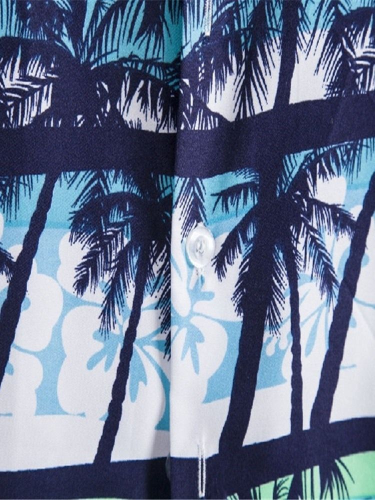 Camisa Slim Masculina Lapela Floral Europeia De Peito Único