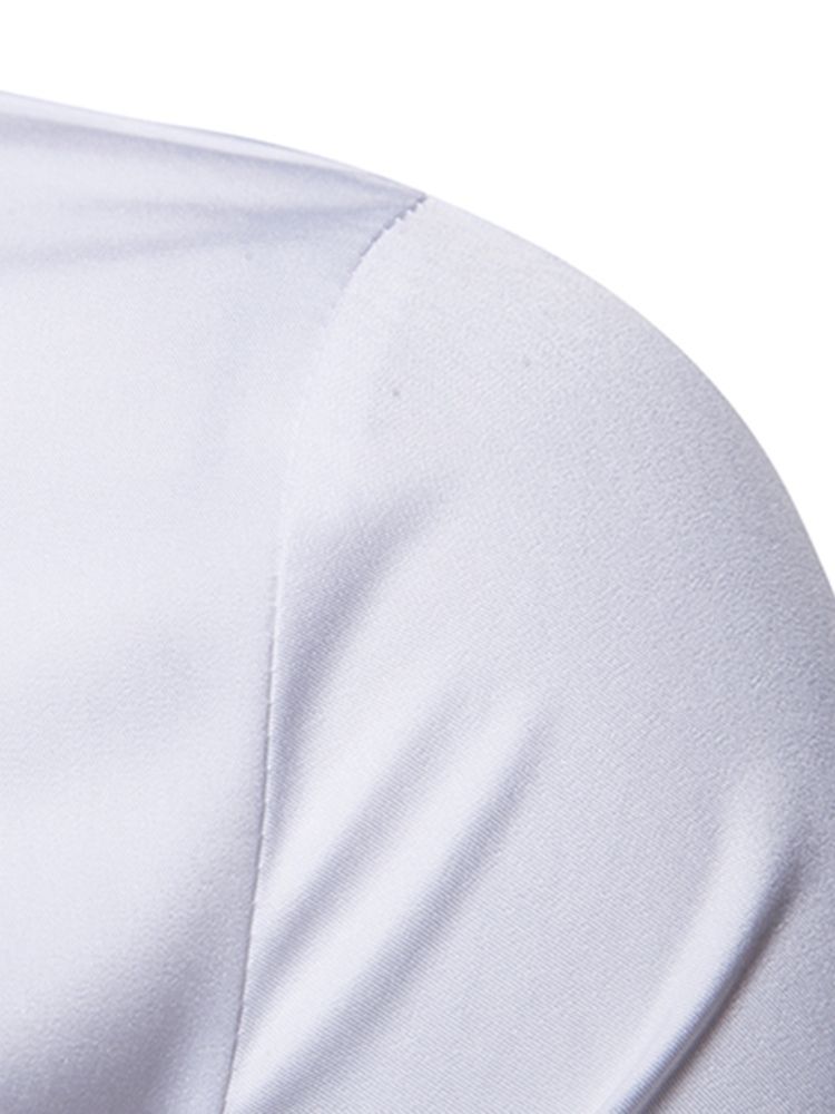Camisas Masculinas Justas Lapela Com Estampa Floral Com Estampa Floral