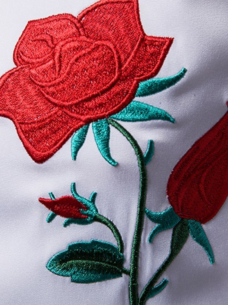 Camisas Masculinas Justas Lapela Com Estampa Floral Com Estampa Floral
