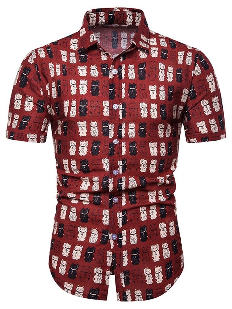 Color Block Lapel Patchwork Fall Camiseta Masculina De Peito Único