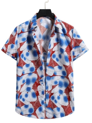 Lapela Color Block Patchwork Fall Camisa Slim Masculina