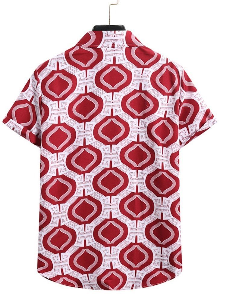 Patchwork Lapela Casual Casual Outono Camisa Masculina