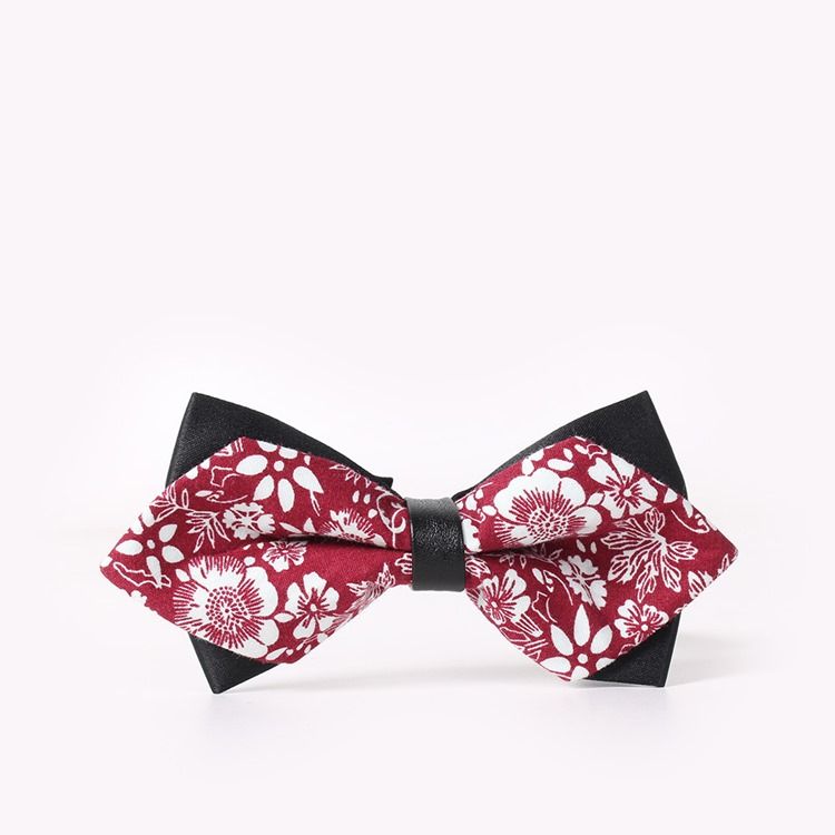 Bowtie Masculino Com Estampa De Algodão
