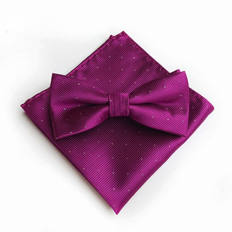 Conjunto De Gravata Borboleta De Ponto De Onda Masculino