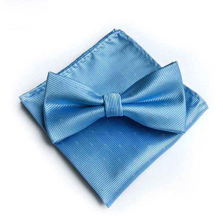 Conjunto De Gravata Borboleta De Ponto De Onda Masculino