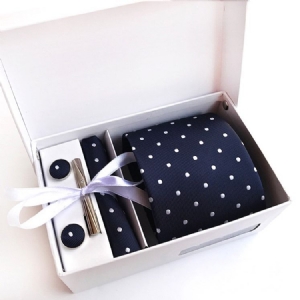 Conjunto De Gravata De Pontos Com Almofada Masculina