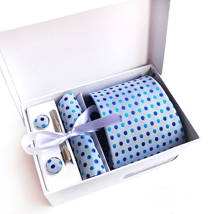 Conjunto De Gravata De Pontos Com Almofada Masculina