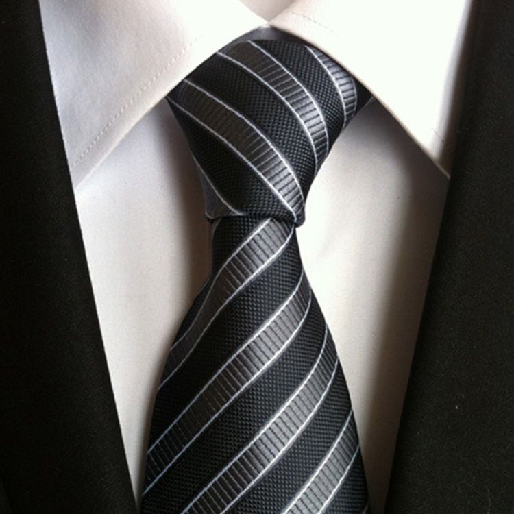 Homens Negócios Stripe Paisley Gravata Para Homem