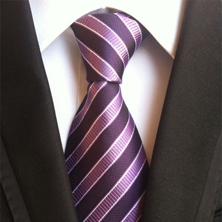 Homens Negócios Stripe Paisley Gravata Para Homem
