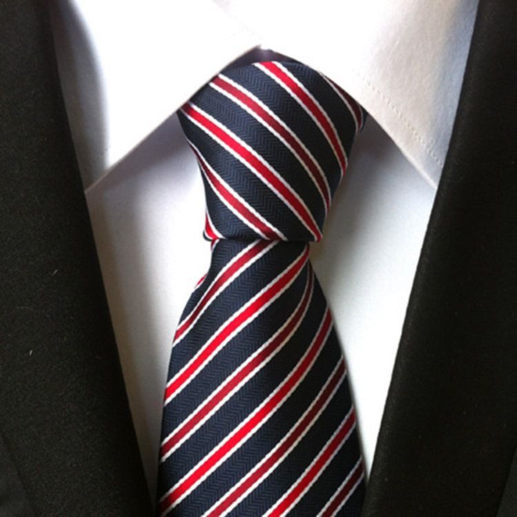 Homens Negócios Stripe Paisley Gravata Para Homem