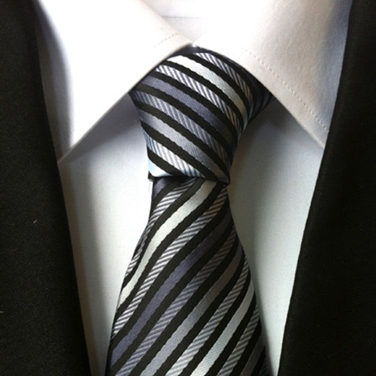 Homens Negócios Stripe Paisley Gravata Para Homem